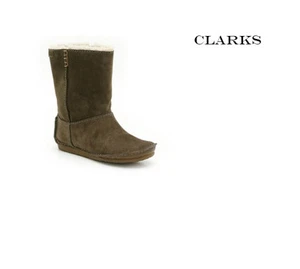 Botas al tobillo CLARKS Originales Faraway Hill Tobacco Gamuza LANA Revestimiento Reino Unido 3 Precio de venta sugerido por el fabricante £100 - Imagen 1 de 1