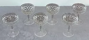 Lot of 6 Vintage Fostoria American Clear Champagne/Sherbet Glasses - Picture 1 of 6