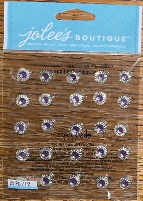 Jolees Doble Tono Amatista Púrpura Prizm Gemas Piedras Preciosas Boda Álbum de Recortes Pegatinas Foto 1 de 3