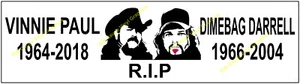 Vincent Vinnie Paul Dimebag Pantera Memorial Decal Bumber Sticker - Picture 1 of 1