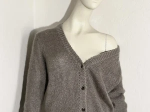 Filippa K Mohair Long cardigan in Taupe - Picture 1 of 9
