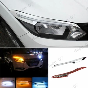Led Front Headlight Lamp Strip DRL Streamer 2X For Honda HR-V Vezel 2015-2018 - Picture 1 of 12