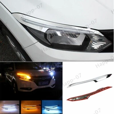 Led Front Headlight Lamp Strip DRL Streamer 2X For Honda HR-V Vezel 2015-2018 Foto 1 de 4