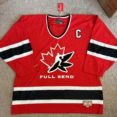 Camiseta deportiva de hockey Full Send Classics Team Canada nueva para hombre talla 3XL Foto 1 de 4