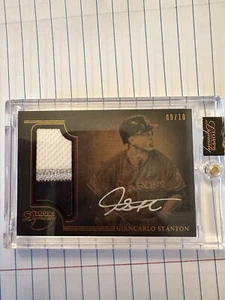 2014 Topps Dynastie Giancarlo Stanton Relikt Autogramm /10 - Bild 1 von 5
