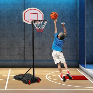 Portable Outdoor Hoop Backboard Youth Basketball Court Goal Hoop Pool Adjustable - Picture 1 of 19