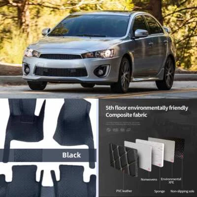 For Mitsubishi Car Floor Mats Auto Waterproof Carpets Front & Rear Cargo Mats Foto 1 de 4