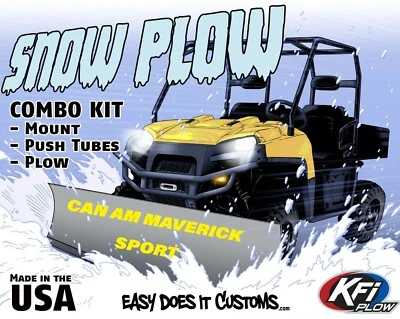 Can-Am Maverick Sport 1000/MAX 1000 2018-2025 -  KFI UTV 66" Snow Plow Combo Kit Foto 1 de 4