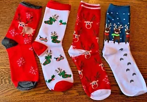 NUEVOS calcetines de Navidad para mujer - Selecciona entre 4 estilos de renos - Imagen 1 de 3