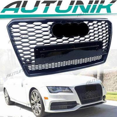 Front Grille For 2012 2013-2015 Audi A7 S7 Honeycomb Mesh Grill RS7 Style Foto 1 de 4