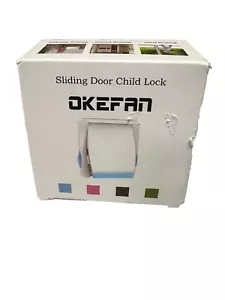 Sliding Glass Door/Window Lock - OKEFAN 4 Pack Baby Safety Slide Window Locks - Picture 1 of 7