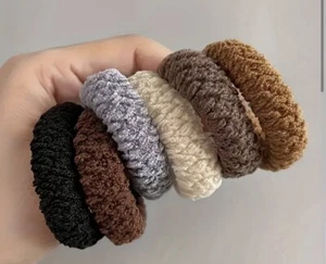 12 Men & Women Hair Ties Soft Seamless Hair Bands Hair Ponytail Holders - Picture 1 of 8