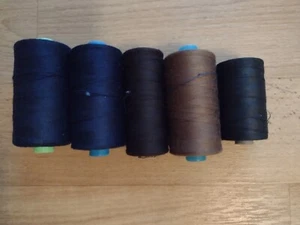 Nähgarn -2x blau, 2x schwarz, 1x braun - Bild 1 von 1