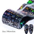 Mixed Colors Decals Transfer Nail Stickers Holographic Nail Foils Snowflakes