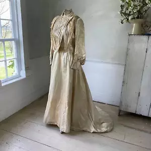 Conjunto de Vestido de Boda Corpiño y Falda Blanco Seda Conjunto de Boda Vintage Francés Boda - Imagen 1 de 10