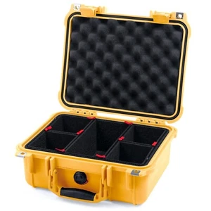 Yellow Pelican 1400 case with TrekPak Dividers. - Picture 1 of 4