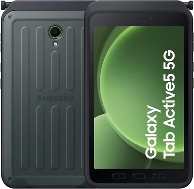 Samsung Galaxy Tab Active 5 5G 6+128GB 8" Tablet Rugged X306 BLACK / GREEN