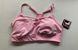 Fila Sport Women Nwt Size Large Pink Light Support Removable Pads Sports Bra - Picture 1 of 6