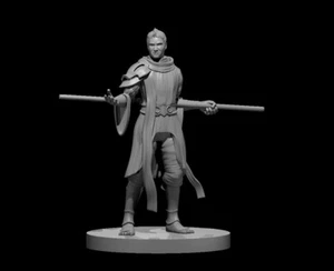 Human Male Monk 28mm Scale DND D&D Tabletop Miniature - Picture 1 of 1