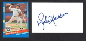 Mark Knudson ( Debut 1985 )  HOU  MILW  COL  SIGNED AUTOGRAPH AUTO 3x5 INDEX COA - Picture 1 of 1