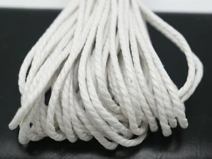 100 Meters White Waxed Twisted Cotton Cord Thread Line 2mm Macrame Rope String - Picture 1 of 4