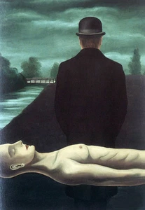 Eleganz Ölgemälde Surrealismus Kunst - Die Gedanken eines einsamen Wanderers Leinwand - Bild 1 von 1