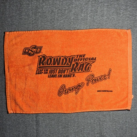 Oklahoma State Cowboys OSU Football Rowdy Rag Orange Power Rally Towel Logo Cover