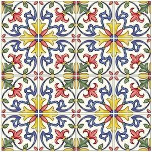 In Home NH2365 Tuscan Tile Peel & Stick Backsplash Tiles, Standard, Multicolor - Picture 1 of 10