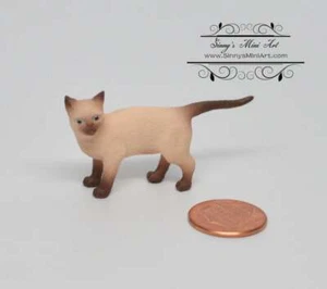 Casa de muñecas 1:12 Miniatura Semi Largo Cabello Gato AZ A4138SB - Imagen 1 de 3