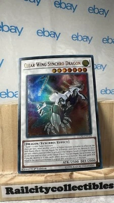 Yu-Gi-Oh Clear Wing Synchro Dragon  Ultra 1st Ed. LEDD-ENC29 Holo - Image 1 of 4