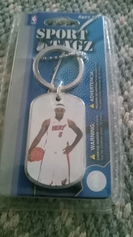 Lebron James Miami Heat  Nba Metal Dog Tag Keychain Necklace Cover
