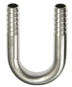 U-SHAPE Bend Hose tail Pipe STAINLESS STEEL Oil Water Air Fitting 5/16 (8mm) - Picture 1 of 1