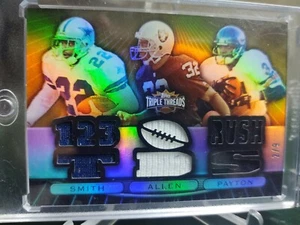 2012 Topps Triple Threads E.Smith/M.Allen/W.Payton SP Gold Triple Relic Karte #2/9 - Bild 1 von 4