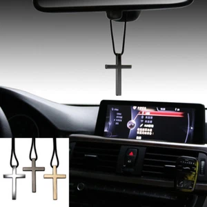 Cross Hanging Ornaments for Car Rear View Mirror, Cross Metal Car Charm, Pendant - Foto 1 di 19