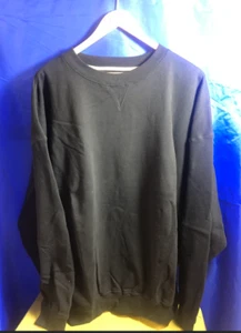 Men's Tri-Mountain Black Crewneck Sweatshirt Size 6XL - Picture 1 of 1