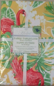 Hotel By Domay Pink Flamingo Tropical Tablecloth *60x102 Rectangle In/Outdoor - Picture 1 of 5