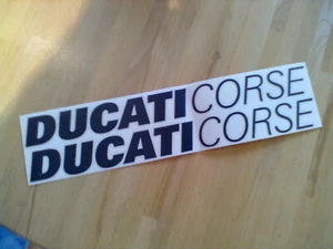 Ducati Corse Aufkleber Schriftzug Schwarz Matt 380 x 38 mm - Bild 1 von 2