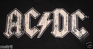 AC/DC AC DC ROCK & ROLL BLACK HOODIE ROCKWARE  SZ M GUC - Picture 1 of 1