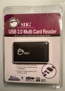 SIIG All-in-one USB 2.0 Multi-Slot Card Reader/Writer works w/ Windows & Mac - Picture 1 of 5