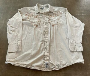 Western snap-front mens shirt size XXL Panhandle Slim embroidered long sleeved - Picture 1 of 7