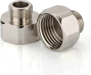 Brass Pipe Fittings, Water Hose Adapter, G 1/2 Female to G 3/8 Male Reducer Adap - Picture 1 of 8