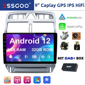 Für Peugeot 307 2002-2013 9" Android 11 Autoradio GPS Navi BT WiFi DAB+ Carplay - Bild 1 von 13