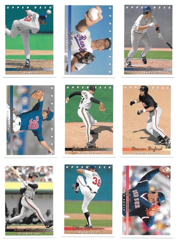 1993 Upper Deck Baseball Series I & II Trading Cards /#701-840 + Inserts / mb24 - Image 1 of 4