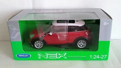 1/24 Mini One Cooper S Paceman Rouge Welly Neuf boite 24050 miniature ouvrante - Photo 1/4
