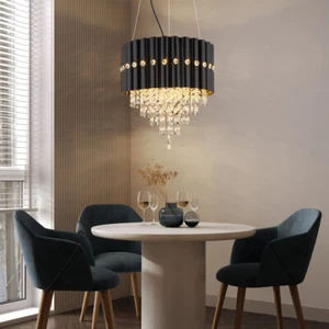 Lampadario A Sospensione Lampada Da Camera Da Letto Fumè H 150 Cm - Foto 1 di 12