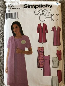 Abito/gonna/top/giacca Simplicity 7160 Easy Chic modello 14-20 nuovo mai tagliato - Foto 1 di 1