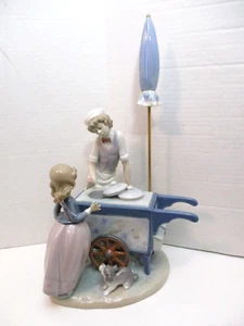 Lladro 1985 Spanien 5325 Eisverkäufer mit Mädchen Hund Porzellan Figur selten Vintage - Bild 1 von 12