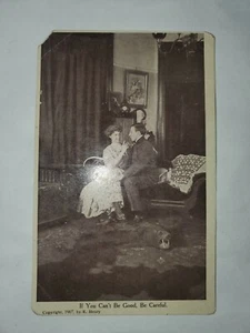 Cartolina d'epoca se non puoi essere buono fai attenzione 1907 - Foto 1 di 6