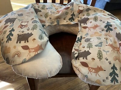 Baby Boooy pillow gently used. Forest pattern. Removable pillow case. - Image 1 of 4