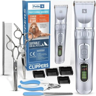 Dog Clippers Professional Dog Grooming Clipper Low Noise Rechargeable - Image 1 of 4